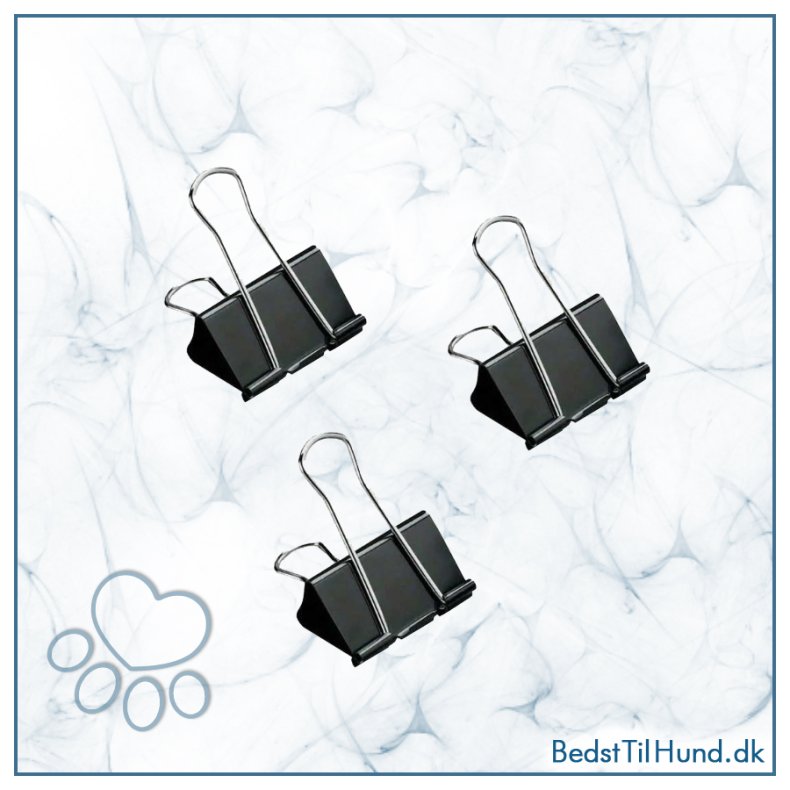 3 stk Sorte metal clips