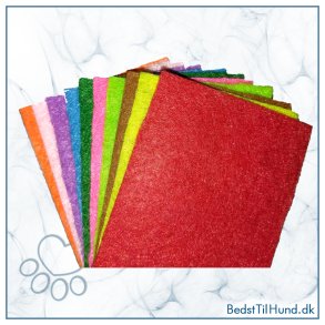 Filt u/kl�b, 10 farver