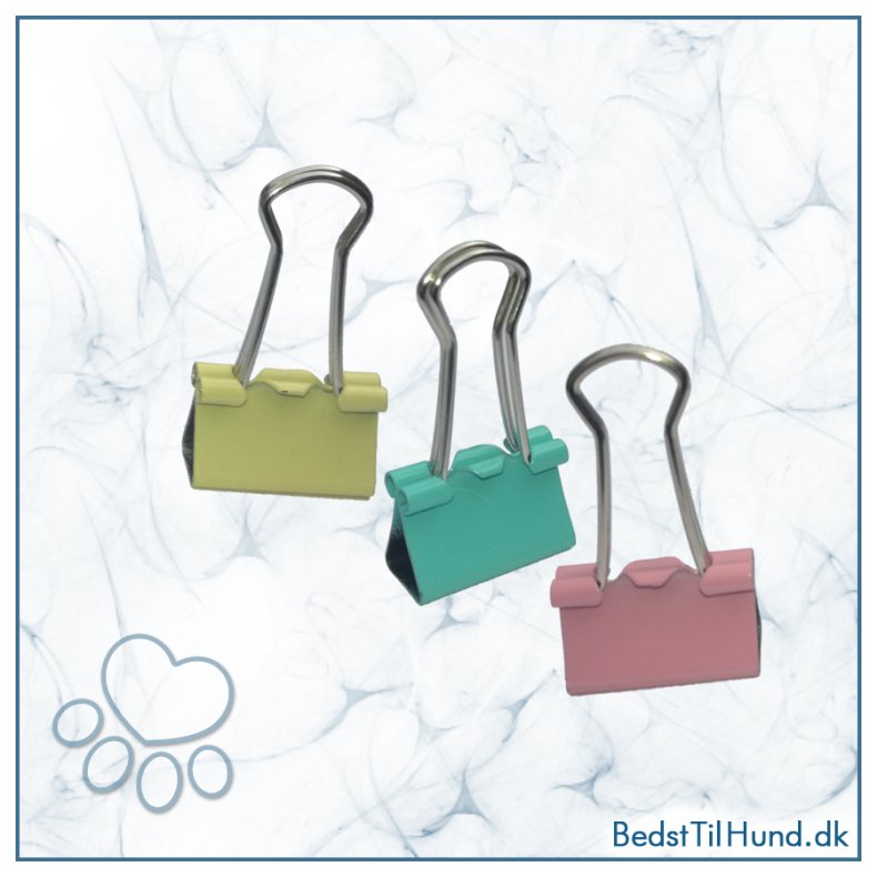 Farvet Clips,15 mm
