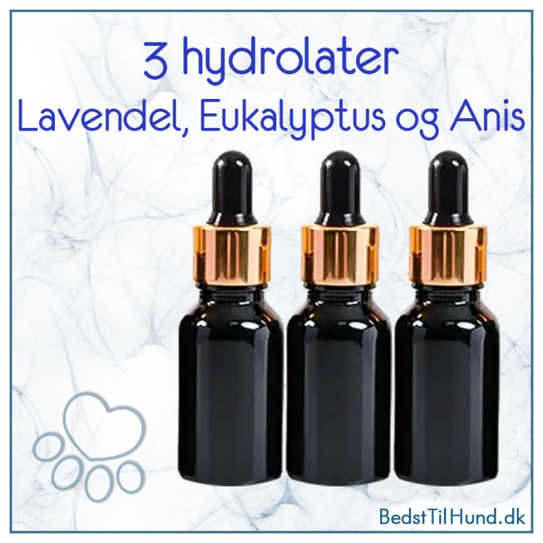 3 forskellige hydrolater (3x 10ml)