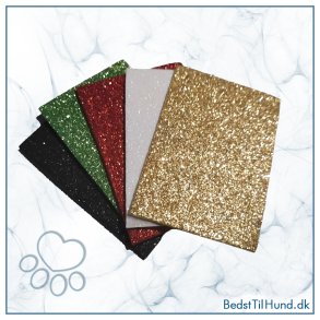 Mosgummi Glitter, 5 farver