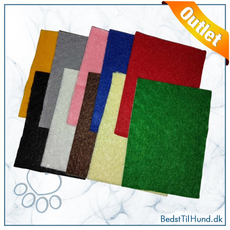 10 farver filt m/kl�b