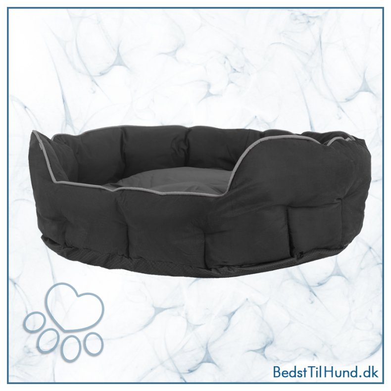 Slidst�rk oval kurv. Sort, 60x50x22cm, M