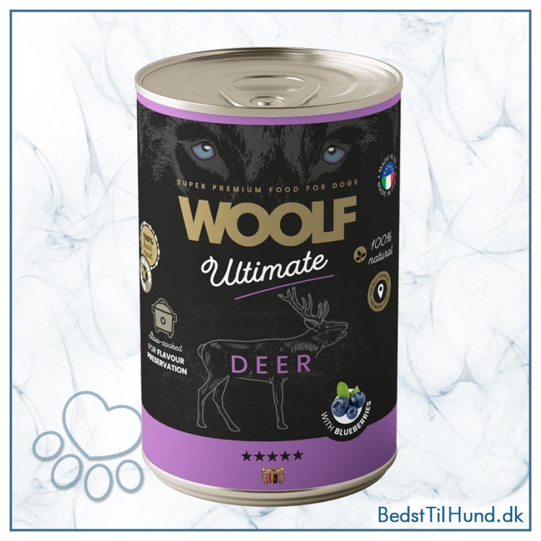 Woolf Ultimate V�dfoder, Deer with Blueberry, 400g