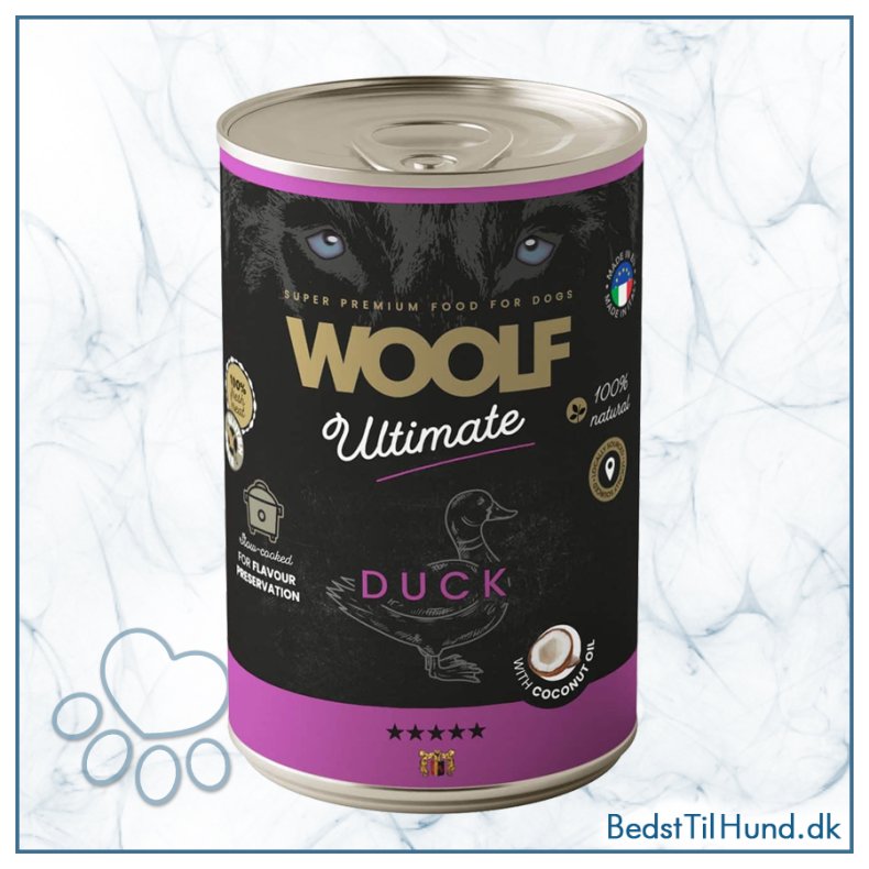 Woolf Ultimate V�dfoder, Duck with Coconut Oil, 400g