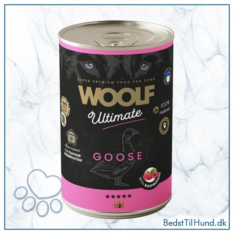 Woolf Ultimate V�dfoder, Goose with Raspberry, 400g